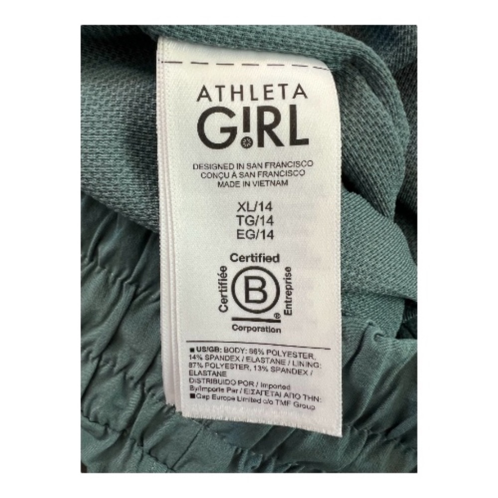 👖 EUC ATHLETA GIRL Sage Green Run Free Cargo Jogger | Size XL/14 (Fits Women’s - Picture 8 of 9